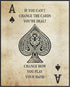 Posterizer 1 pcs-Change How You Play Your Hand-Poker Card-Artistic Word Art-Motivational & Inspirational Art- unframed wall art...