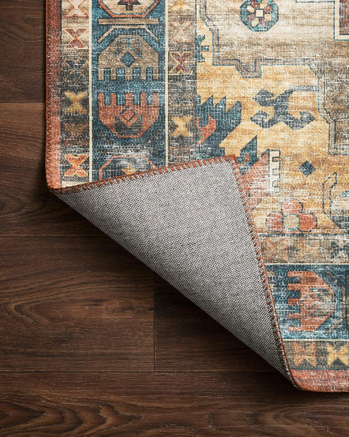 Loloi Skye Collection SKY-11 Rust/Blue 2'-0" x 5'-0" Accent Rug...