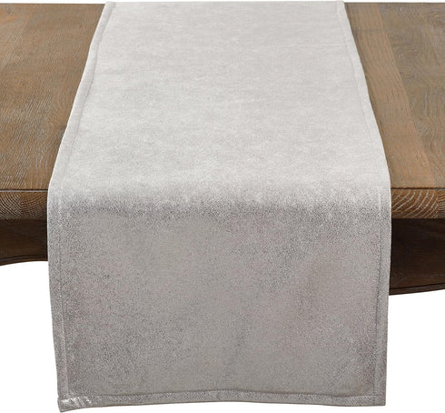 SARO LIFESTYLE Shimmering Evening Event Table Runner, 15" x 72", Silver...