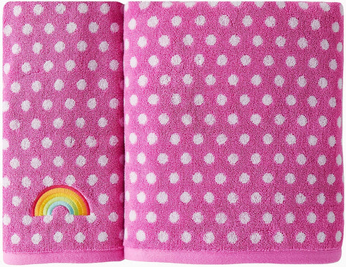 SKL Home Rainbow Cloud 2 Pc Hand Towel, Pink...