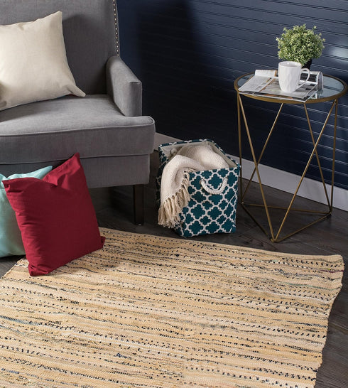 DII Chindi Home Collection Handwoven Multicolor Area Rag Run, 4x6', Taupe...