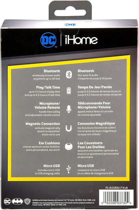 eKids Batman Bluetooth Wireless Earbuds and Travel Case with Hands Free Calling and Adjustable Volume Control......