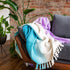 Refinery29 | Riley Collection | Premium Cotton Textured Throw Blanket, Modern Design for Luxury Home Décor (50 x 70, Purple)...