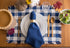 DII Heavyweight Fringed Check Tabletop Collection, Placemat Set, 13x19, Navy, 6 Piece...