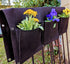 Cloth 6 Pocket Saddlebag Hanging Fence Fabric Bag Planter -Hangs Flowers on Both Sides of The Fence for Patio, Deck, Railing. Perfect for flowers,...
