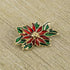 LUX ACCESSORIES Holiday Festive Christmas Xmas Floral Holly Brooch Pin...