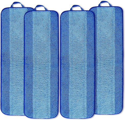 KEEPOW Microfiber Cleaning Pad, Mop Replacement Pads for Hardwood Floor Cleaner, 18 Inch, Washable & Reusable Spray Refills for Hard Surface Lamin...