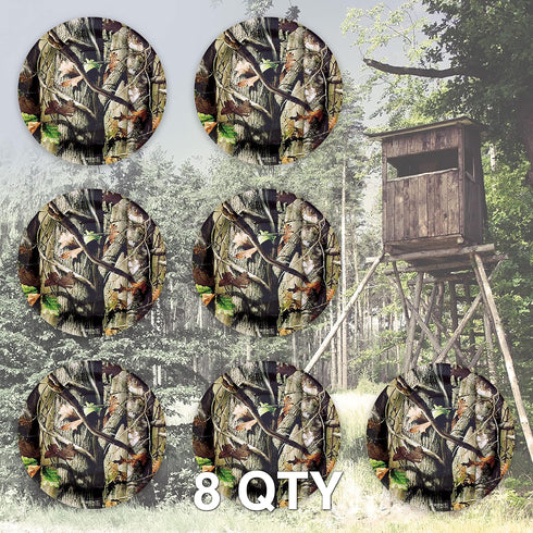 Havercamp Next Camo Party Dinner Plates | 8 Count | Great for Hunter Themed Party, Camouflage Motif, Birthday Event, Graduation Day, Outdoor Famil...