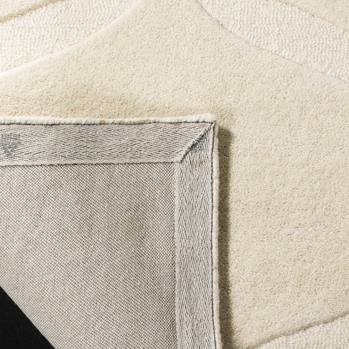 SAFAVIEH Cambridge Collection Accent Rug - 2' x 3', Ivory & Ivory, Handmade Moroccan Ogee Wool, Ideal for High Traffic Areas in Entryway, Living R...