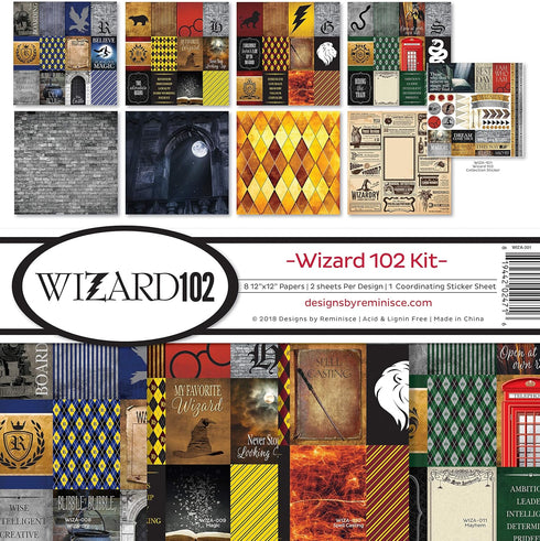 Reminisce (REMBC) Wizard 102 Scrapbook Collection Kit, 12-x-12-Inch, Multi Color Palette...