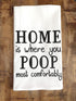 Handmade Funny Bathroom Towel - 100% Cotton Funny Flour Sack Hand Towel for Bath - 28x28 Inch Perfect for Hostess Housewarming Christmas Mother’s ...