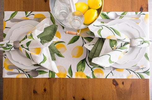 DII Lemon Bliss Tabletop Collection, Table Runner, 14x72...