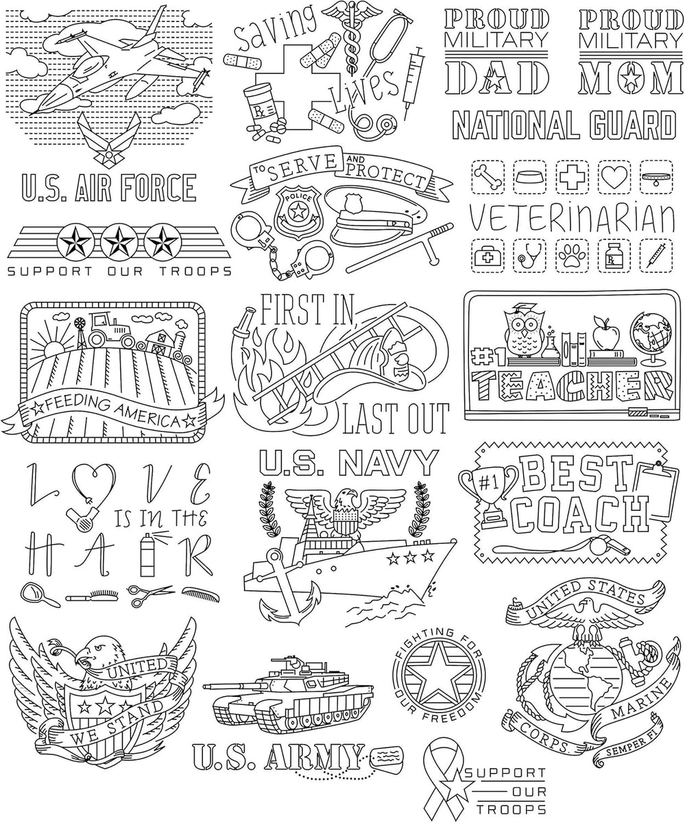 Aunt Martha's 412 in The Line of Duty Transfer Pattern Book with Over ...