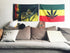 KINO Homie Jamaica Reggae Style Leaf Decorative Tapestry Flag Bar Club Tattoo Shop Banner Wall Hanging (37.7x25in, Leaf)...