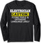 Caution Tools and Language Warning Electrician Long Sleeve T-Shirt...