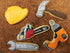 Tools Cookie Cutters Set – 7 PC High Grade 430 Stainless Steel –Wrench, Hammer, Saw, Chainsaw, Pliers, Safety Helmet and Drill...