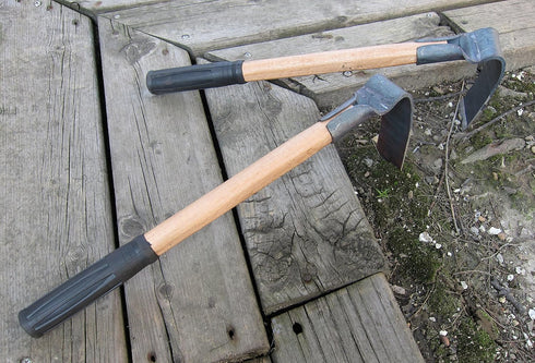 Forged Hoe, Forged Adze Grubbing Hoe, Solid Mattock Pick Digging Tool, 17-Inch Mini Grub Hoe 1LB...