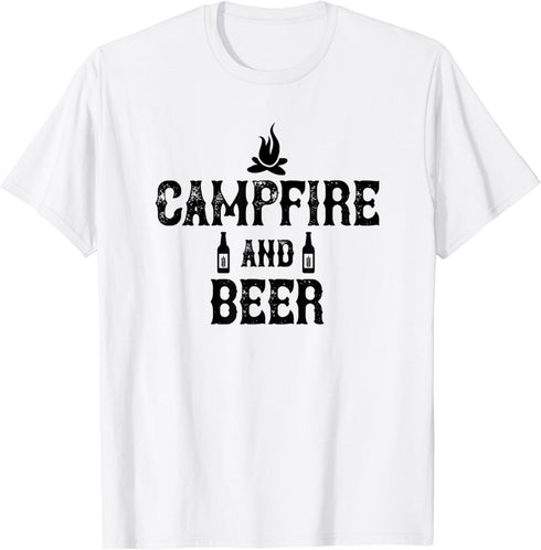Campfire and Beer Vintage Gear Outfits T-Shirt...