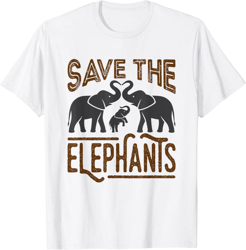 Protect Wildlife - Save The Elephants T-Shirt...