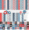 Pattern Paper Pack - Made in The USA - 4th of July - 17 Double-Sided 12"x12" Collection Includes 34 Patterns - Scrapbooking Card Making Crafting -...