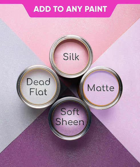 LEVAKA Glitter Paint Additive for Walls - Holographic Silver Paint Glitter for Painting Walls - Add to Interior or Exterior Paint for a Gorgeous S...