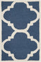 SAFAVIEH Cambridge Collection 2' x 3' Navy/Ivory CAM140G Handmade Moroccan Trellis Premium Wool Accent Rug...