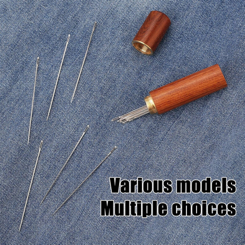 20pcs Large Eye Sewing Needles, Stainless Steel Tapestry Needle Hand Knitting Needles Wool Needle with Wooden Needle Case Yarn Knitting Needles Da...