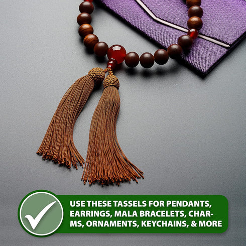 Mandala Crafts Metallic Gold Bookmark Tassels - 100 Silky Craft Tassels for DIY Crafts, Jewelry Making, Decoration...