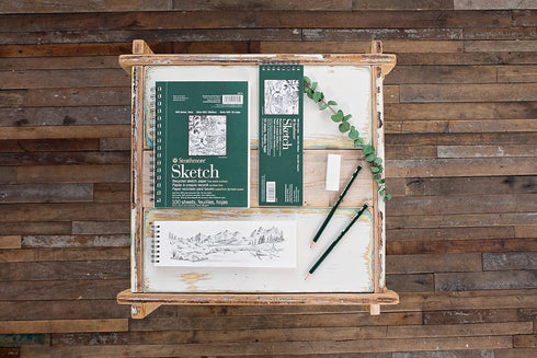 Strathmore 400 Series Sketch Pad, Recycled Paper, 3x9 inch, 50 Sheets - Artist Sketchbook for Drawing, Illustration, Art Class Students...