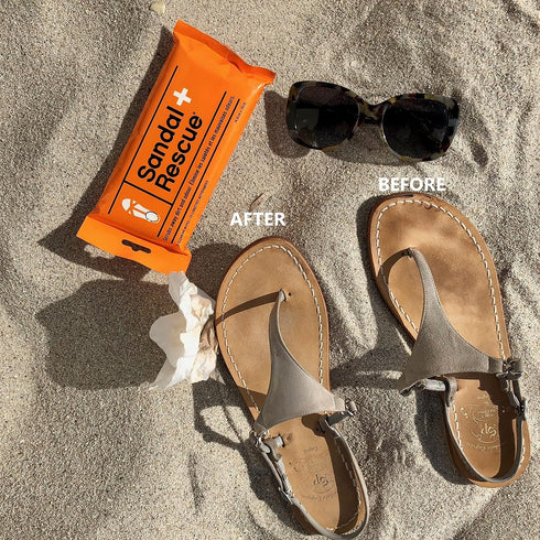 SandalRescue All-Natural Cleaning Wipes. Remove Dirt & Oil Footprints and Clean Sandals All Over. Re-sealable Pack of 15 Wipes...