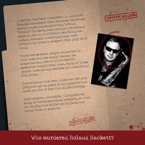 Cryptic Killers Unsolved murder mystery game - Cold Case File Investigation - Detective clues/evidence - Solve The crime - Individuals, date night...
