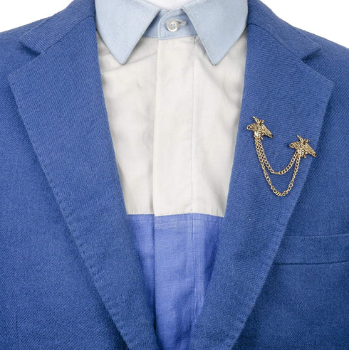 Knighthood Brooch Suit Pin Men's Golden Cute Bee With Hanging Chain Tassel Badge Suit Collar Brooch Lapel Pin Accessories for Men Women...