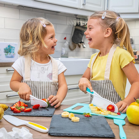 TOVLA JR. Kids' Cutting Set | Montessori Safe Kitchen Knives for Cooking| Kitchen Safety for Toddlers | Boost Confidence and Encourage Picky Eater...