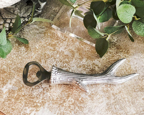 Arthur Court Aluminum Deer Antler Bottle Opener - Rustic Stag Beer Bottle Openers For Men Forged Stainless Steel Head Unique Bottle Opener Cool Ru...