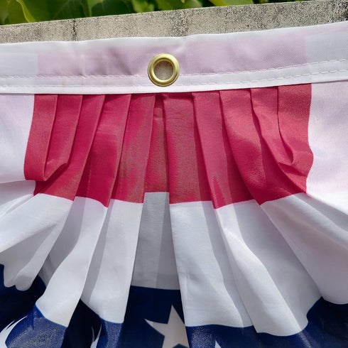 USA American Flag Fan Bunting 3x1.5fts Outdoor US Flag Decor Bunting Flag Bunting American Flag Porch Bunting American Flag Swag Bunting-July 4th-...