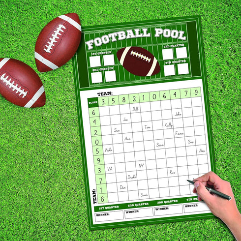 Football Big Game Betting Pool Box Squares Scoreboard Bowl Office Party Game Supplies Decorations (3-11x17" Games)...