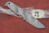 Straight Back Blank Blade Skinning Knife, 8 inches Long Hand Forged Damascus Steel 4" Scale Space with 3 Pin Hole & an Inserting Hole Space 3.5 in...