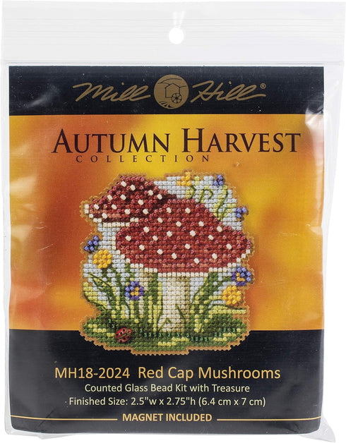 Mill Hill Counted Cross Stitch RED Cap, Multi...