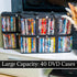 Made Easy Kit DVD Storage Bag - Clear PVC Organizer,Triple-Stitched Handles, Dividers - Stackable, Space-Saving, Fits 40 DVD Cases - Container for...