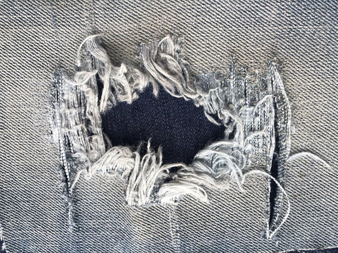 Dark Blue Denim Stretch Jean Patches Super Strong Iron On- by Holey Patches (Assorted Sizes) (2-5" x 5")...