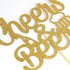 Gold Glitter Cheers & Beers Cake Topper Happy Birthday Party - Engagement - Graduation Birthday - Wedding Party Decorations...