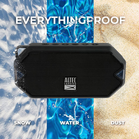 Altec Lansing - HydraMini Wireless Bluetooth Speaker, IP67 Waterproof USB C Rechargeable Battery with 6 Hours Playtime, Compact, Shockproof, Snowp...