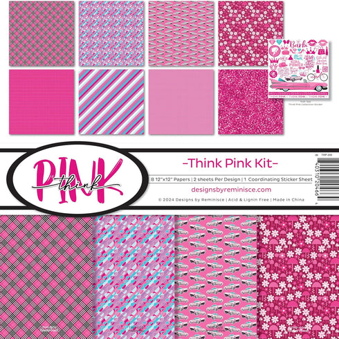 Reminisce Think Pink Scrapbook Collection Kit...