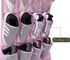 MISSLO Kids Shoe Organizer Pink Room Decor for Bedroom Door Hanging Baby Closet Storage over the Rack Breathable 24 Large Mesh Pockets for Toddler...