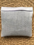 Hand embroidered lavender pillow sachet bag “Lavender crown” natural linen cushion 6"x6", set of 3...