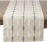 Saro Lifestyle Modern Embroidered Design Table Runner, Natural, 16" x 70"...
