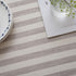 Aquazolax Linen Halloween Table Cloth, Square Striped Tablecloth for Small Parties Cake/Coffee/Dining Tables, 54 by 54 inch, Taupe Lines Design...