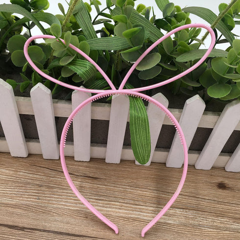 XIMA 12pcs Plastic Girls Headbands with Bunny Ears, Bows, and Party Hair Accessory (SP-Rabbit Ear)...