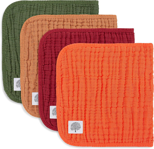 Parker Baby Co. Muslin Burp Cloths, 100% Cotton Burping Clothes, Newborn Essential, Must-Have Baby Registry, Modern and Trendy Colors, 20x11 Unise...
