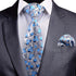 GUSLESON New Mens Paisley Striped Tie Floral Wedding Necktie and Pocket Square Set...